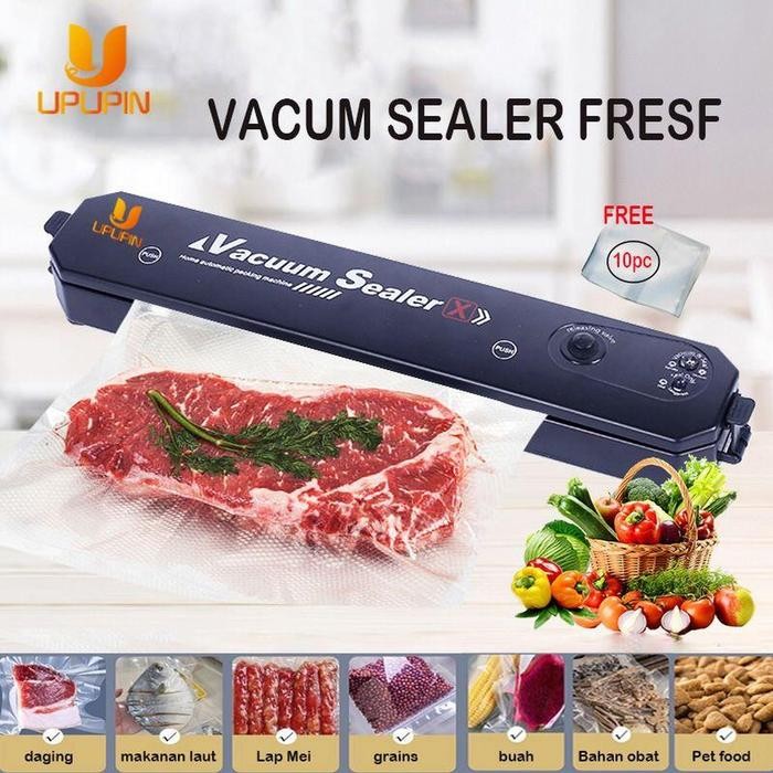 

Terlaris (Bisa Cod) Upupin Sealer Vacum Fresh Makanan Food Packing Machine/Alat Sealer Makanan Hampa