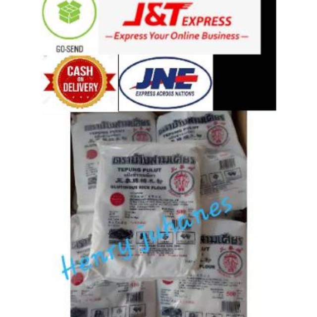 

Tepung pulut /beras ketan thailand cap erawan /cap gajah untuk onde