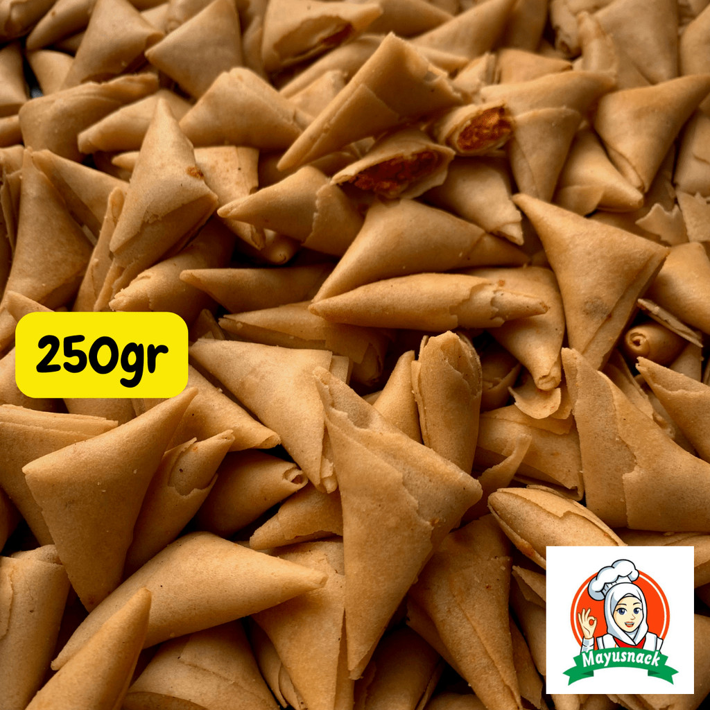 

Samosa Kering Isi Abon Ayam Pedas Manis Premium Sarikaya 250gr WE!!