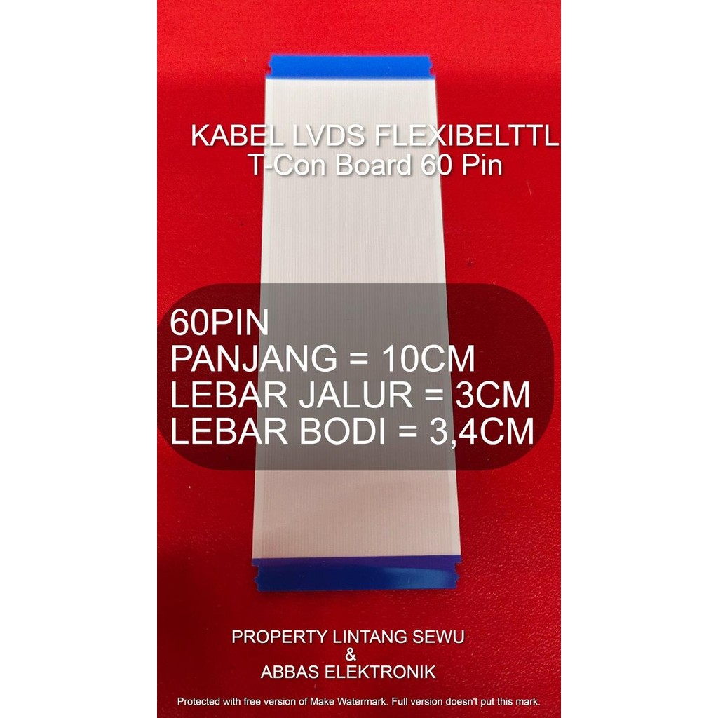 KABEL LVDS 60PIN KABEL FLEXIBEL 60 PIN FLEXI TIKON LED LCD TV Kabel