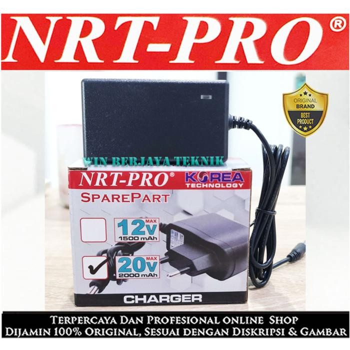 NRT PRO CHARGER BOR CORDLESS 20 VOLT / CAS MESIN BOR BATERAI 20 V