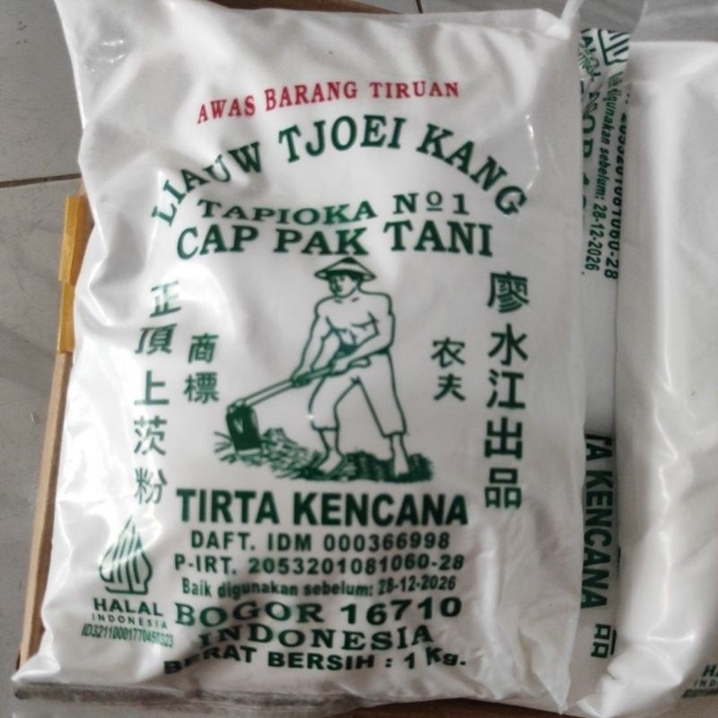 

tapioka liauw tjoei kang/tapioka/sagutani cap pak tani. asli