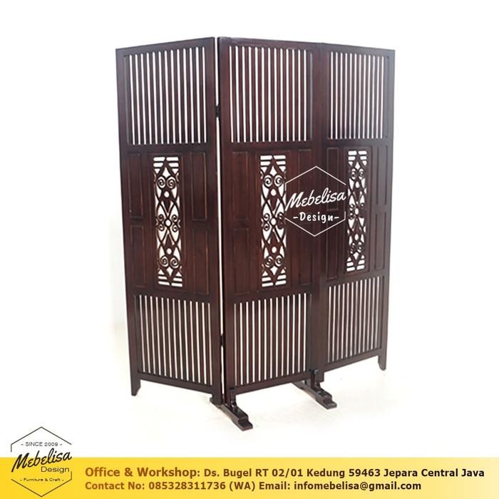 Pembatas Ruangan Minimalis Jati, Penyekat Ruangan, Sektsel Jati