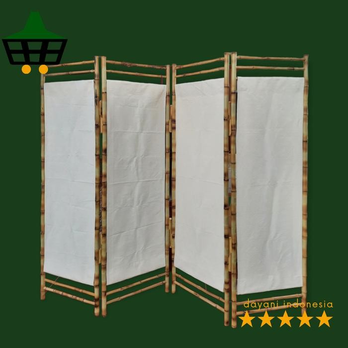 Partisi Ruangan Kantor Pembatas Ruangan Sketsel Ruangan 4 Lembar Kain