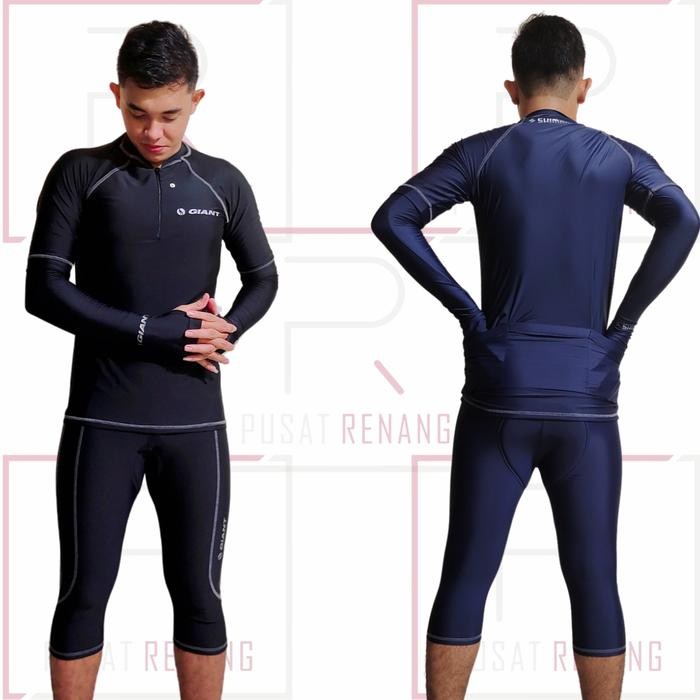 Pakaian Baju Celana Set Jersey Sepeda Padding Busa Pria Wanita