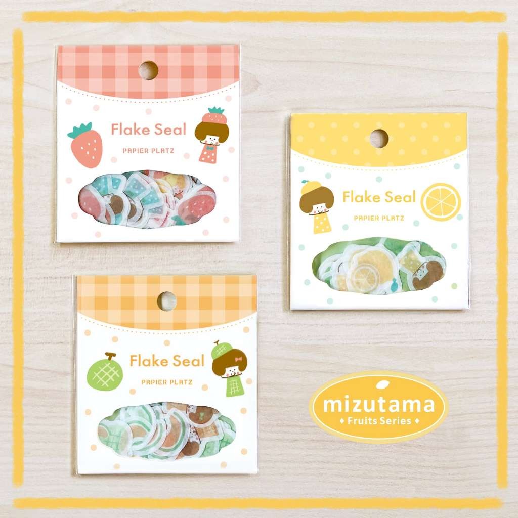 

Flake Seal Papier Platz Mizutama Fruit Series Flake Sticker Deco Stiker Limited Edition