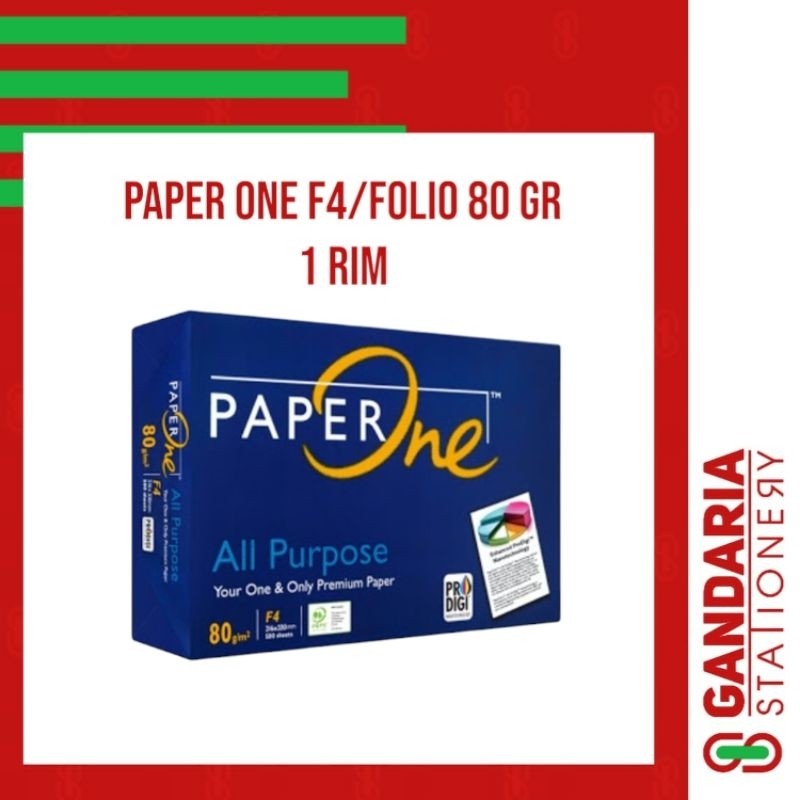 

Kertas HVS Folio F4 80 Gram 80gr PAPER ONE ( 1 Rim )