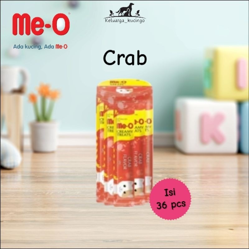 Me-O Creamy Treats 1 Toples (Isi 36 Pcs) Meo Cat Snack Cemilan Kucing - 4 Rasa