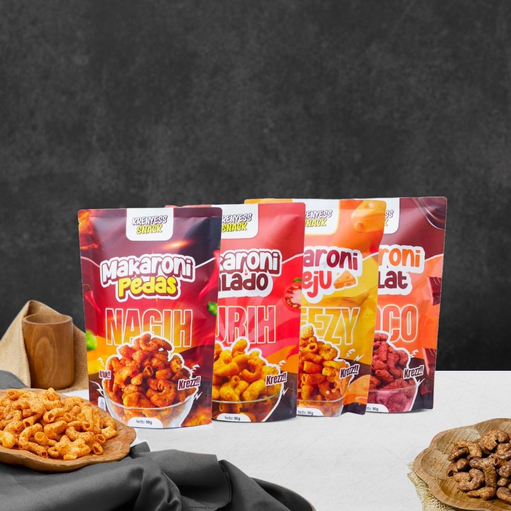 

Olivoliv Snack Makaroni Krenyess Makanan Ringan Renyah Coklat Choco