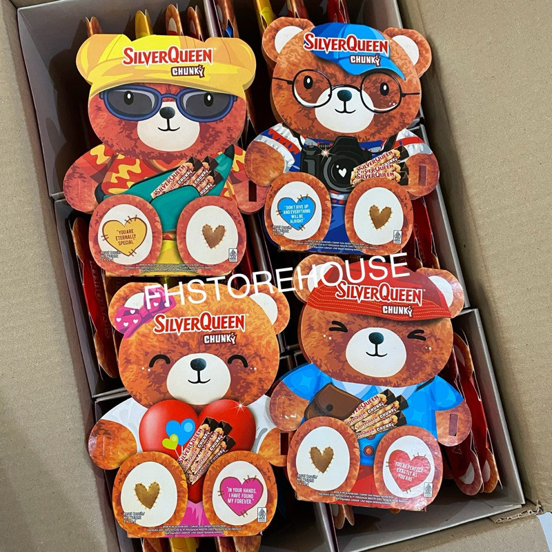 

Olivoliv Snack [ Fhstore ] Silverqueen Chunky Bar Edisi Valentine Bear Isi Mede 3 X 30Gr Silverqueen