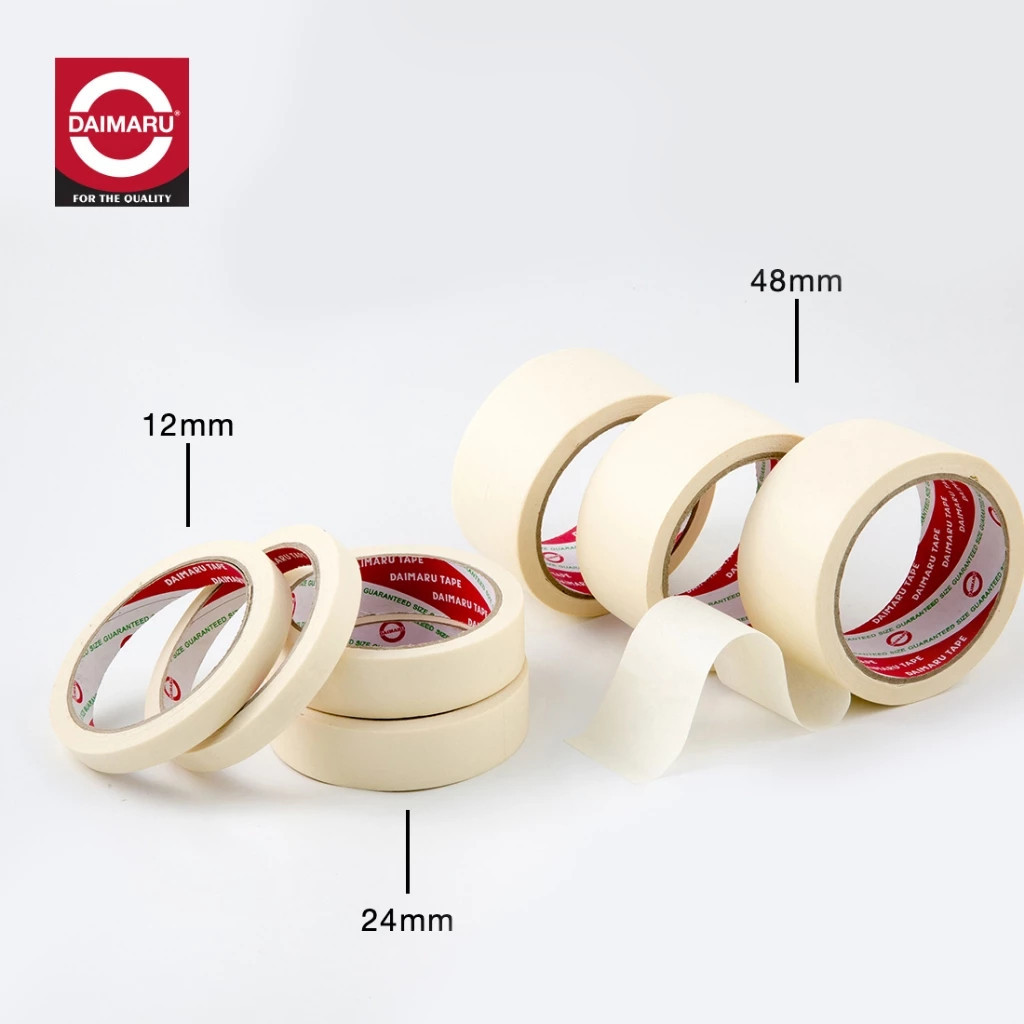 

Daimaru Masking Tape Lakban Kertas 1 Inch 24mm x 21m - 72 Pcs / Solasi