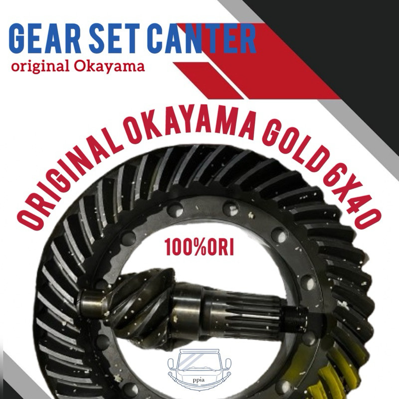 Fresh Lingling Gear Set Canter 6X40 Original Okayama Gold / Gear Kit 6X40 Canter / Crown Wheel