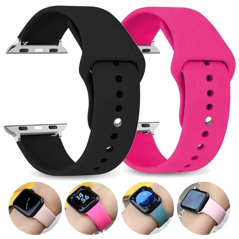 45 49 44Mm Silicone Strap For Iwo Series 6 7 8 Ultra Wat  I7 W37 For Smartwat  T500 W27 T900 Pro