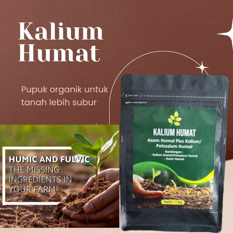 Flowersbloom Kalium Humat / Asam Humat Plus Kalium 1Kg (98% Larut Air)