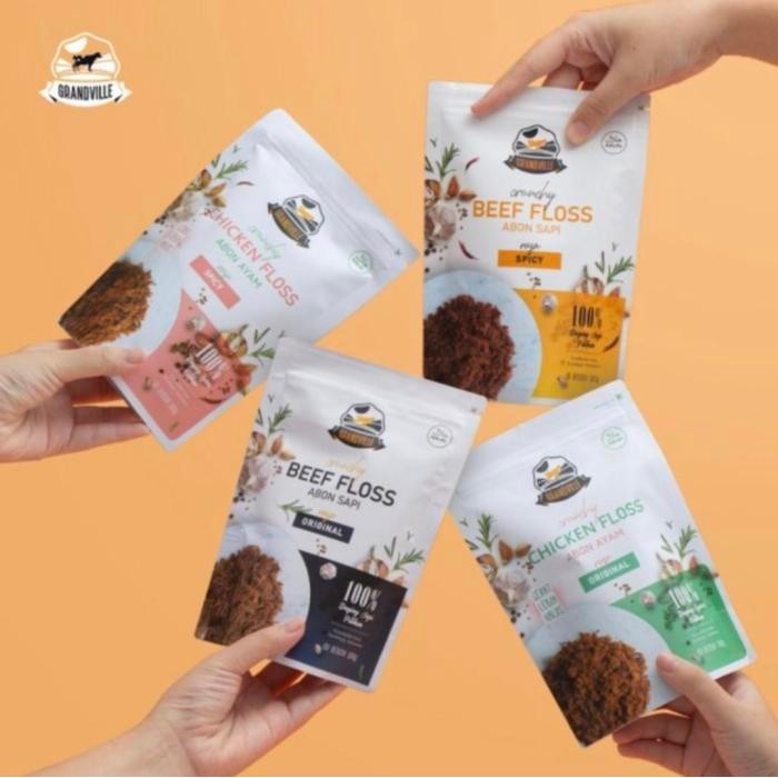 

JTTOP" GRANDVILLE ABON AYAM ORIGINAL ABON SAPI ORIGINAL ABON AYAM SPICY