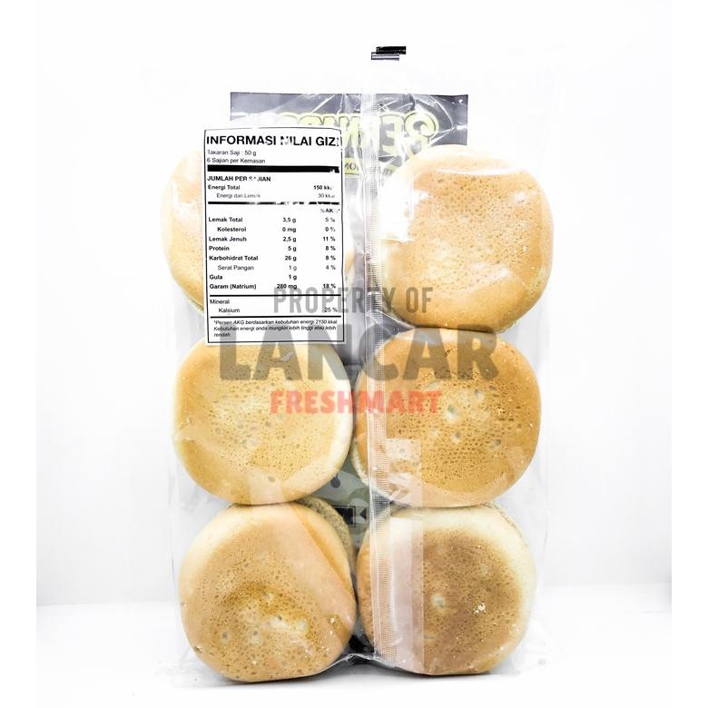 

JTTOP" BERNADI ROTI BURGER POLOS ISI 6