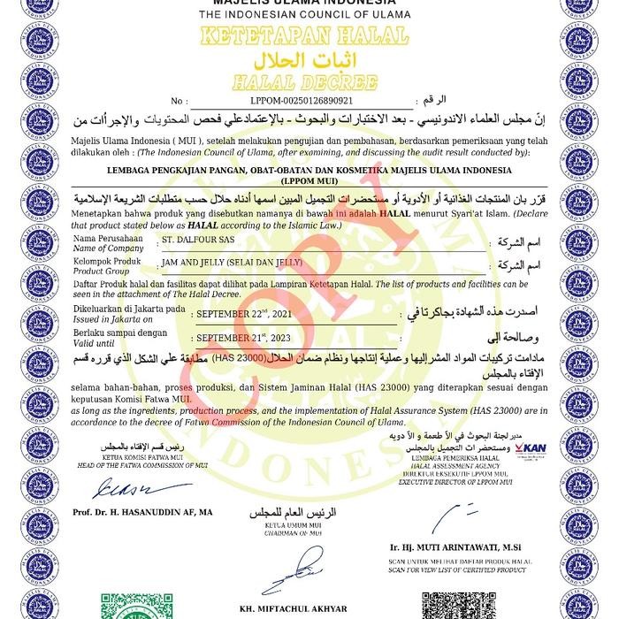 

JTTOP" SELAI BUAH ST DALFOUR 284 GR 100 % FRUIT SPREAD ORIGINAL HALAL