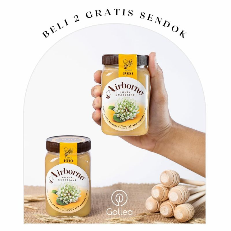 

MADU CLOVER HONEY AIRBORNE NEW ZAELAND CLOVER HONEY GALLEO