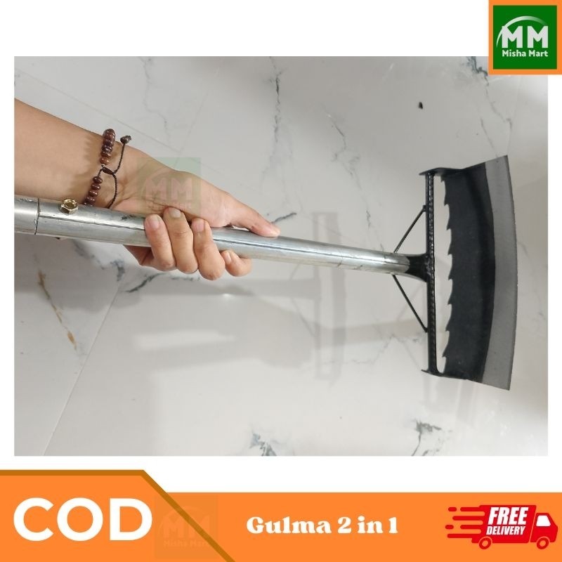 Happygardens Cangkul Gulma Panjang 2In1, Cangkul Rumput Liar ~Mm