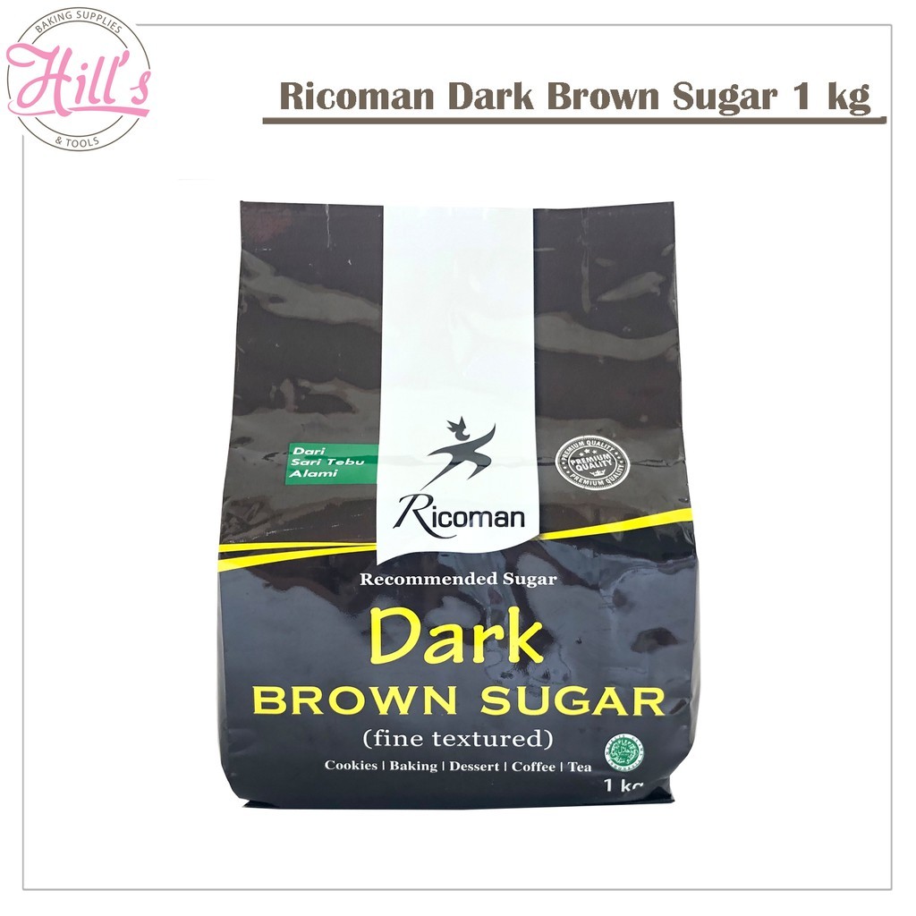 

RICOMAN DARK BROWN SUGAR 1kg / GULA TEBU COKLAT 1 kg