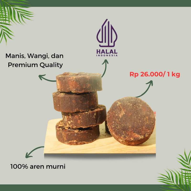 

Gula Aren 1kg / Gula Kawung / Gula Aren Asli 100% / Gula Aren Cianjur