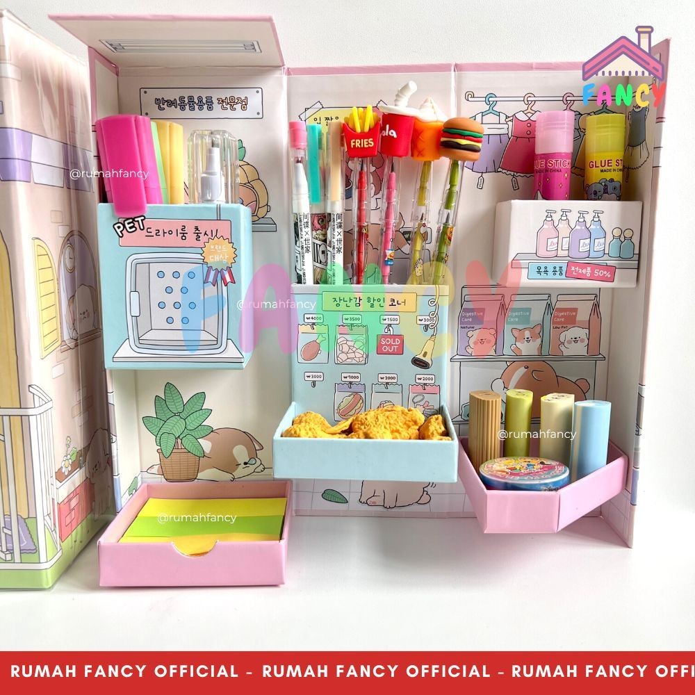 

[FREE DUS + BUBBLE] Tempat Pensil Kotak Pensil Magnet Susun Berdiri Tingkat Model Rak D 473 530