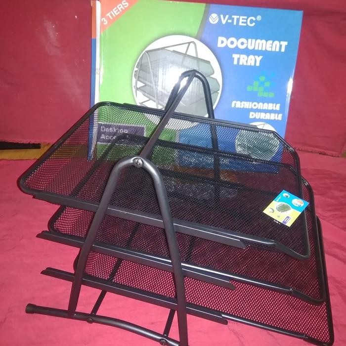 

V - TEC .Tray rak tempat document dan berkas 3 susun