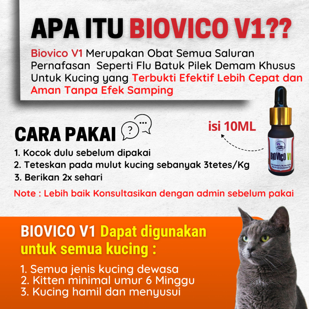 OBAT UNTUK MENGATASI FLU BATUK PILEK BERSIN INGUS PADA SEGALA JENIS KUCING KITTEN AMPUH DAN AMAN