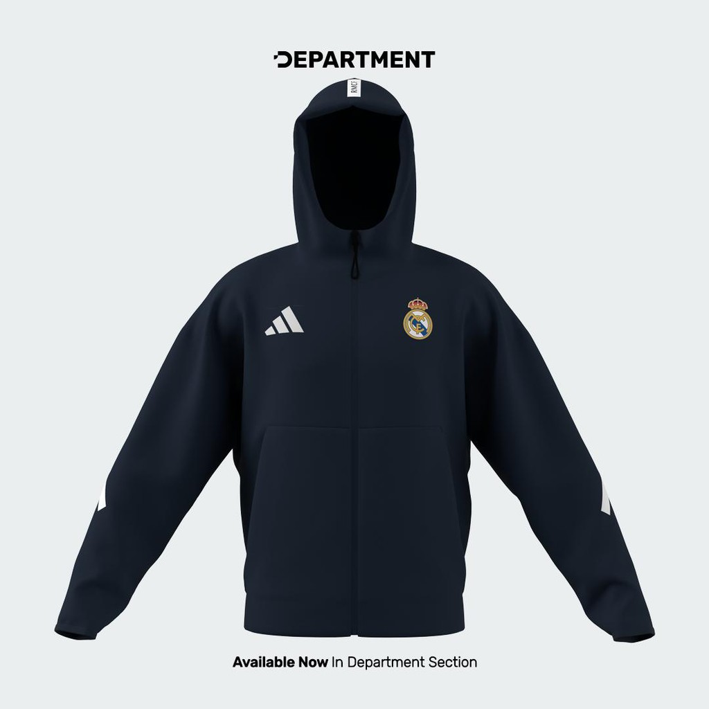 Jaket Bola Pria ADIDAS REAL MADRID Z.N.E ANTHEM KC3739 ORIGINAL