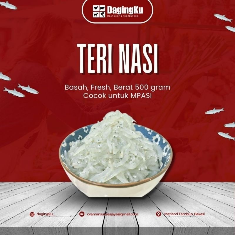

Teri Nasi Basah Fresh Frozen/Teri Nasi Basah MPASI 500grm