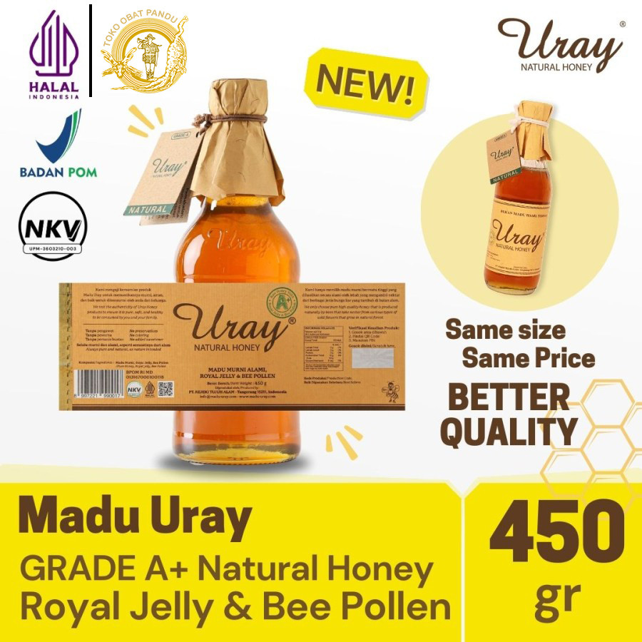 

MADU URAY NATURAL HONEY (450 GRAM) / MADU MURNI / PURE HONEY