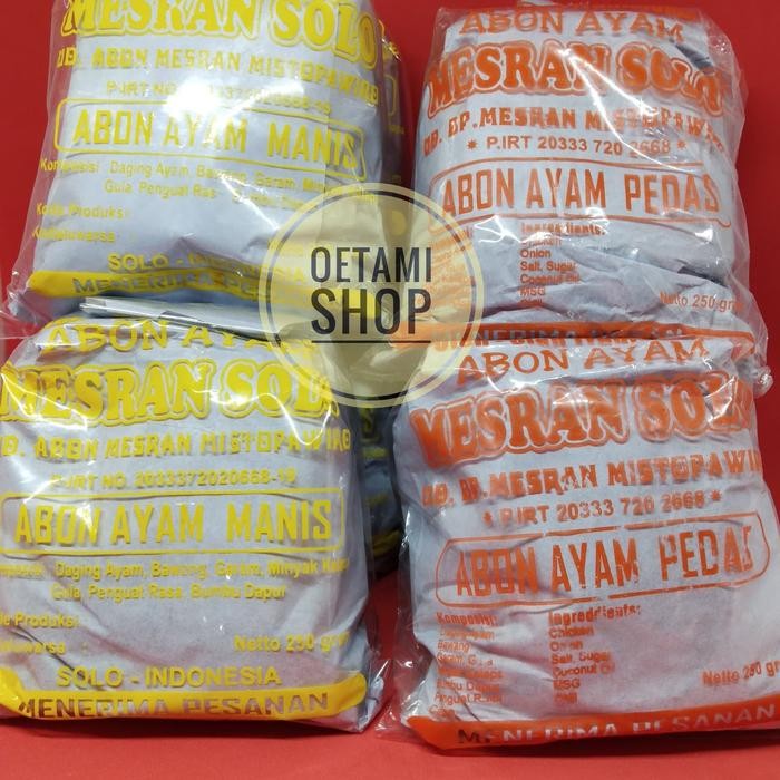 

Abon Ayam MESRAN SOLO (250 gr)