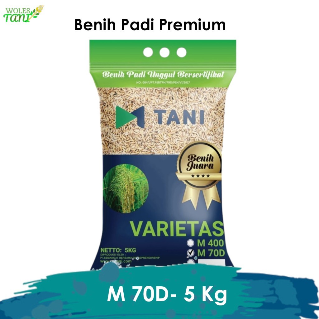 Benih Padi M70D 5 Kg Benih Padi Genjah dan Tahan Wereng