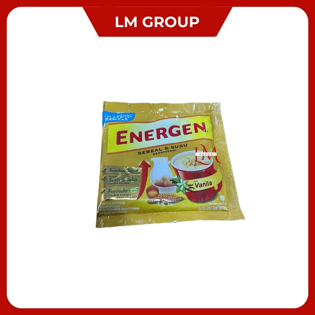

Energen Sereal Susu Rasa Cokelat/Vanila/Kacang Hijau 1 Renceng Isi 10 pcs @32gr