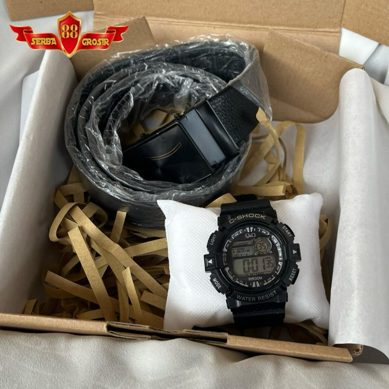 Hampers Gift Box Cowok/Pria Exclusive Untuk Hadiah Kado Guru Kado isi Jam Tangan Dompet Sabuk Topi