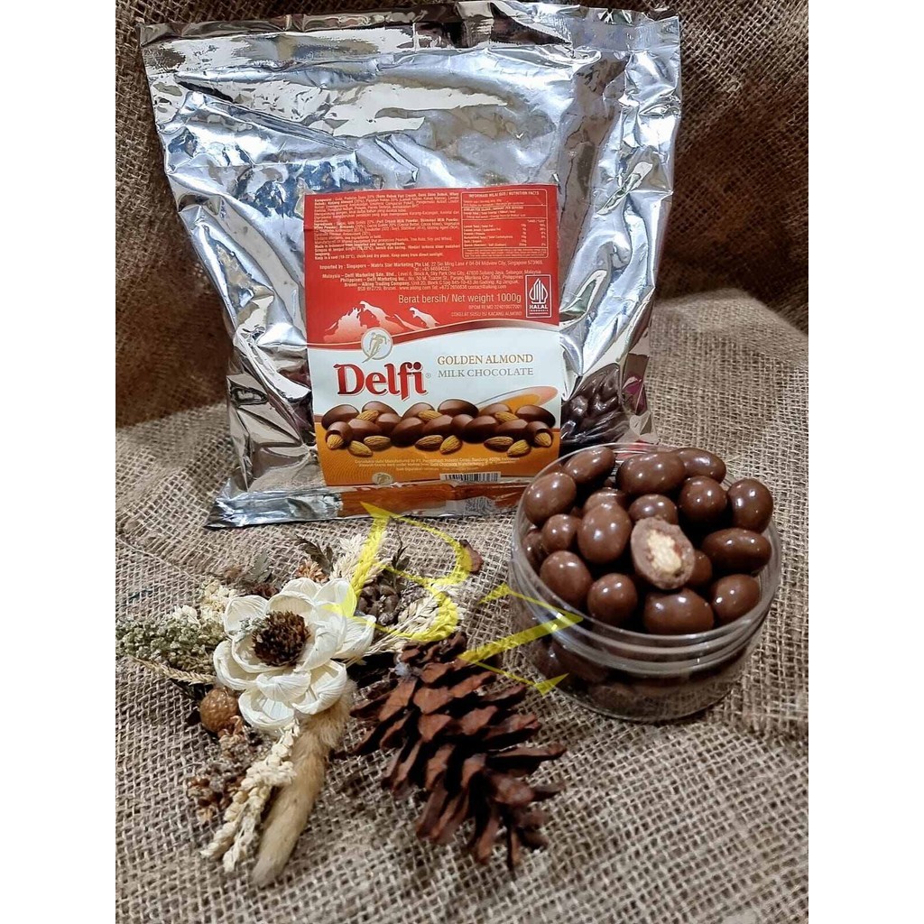 

FREE DUS Coklat DELFI 500 Gram - 1Kg Crunchy Cashew Mede Milk Chocolate and Golden Almond