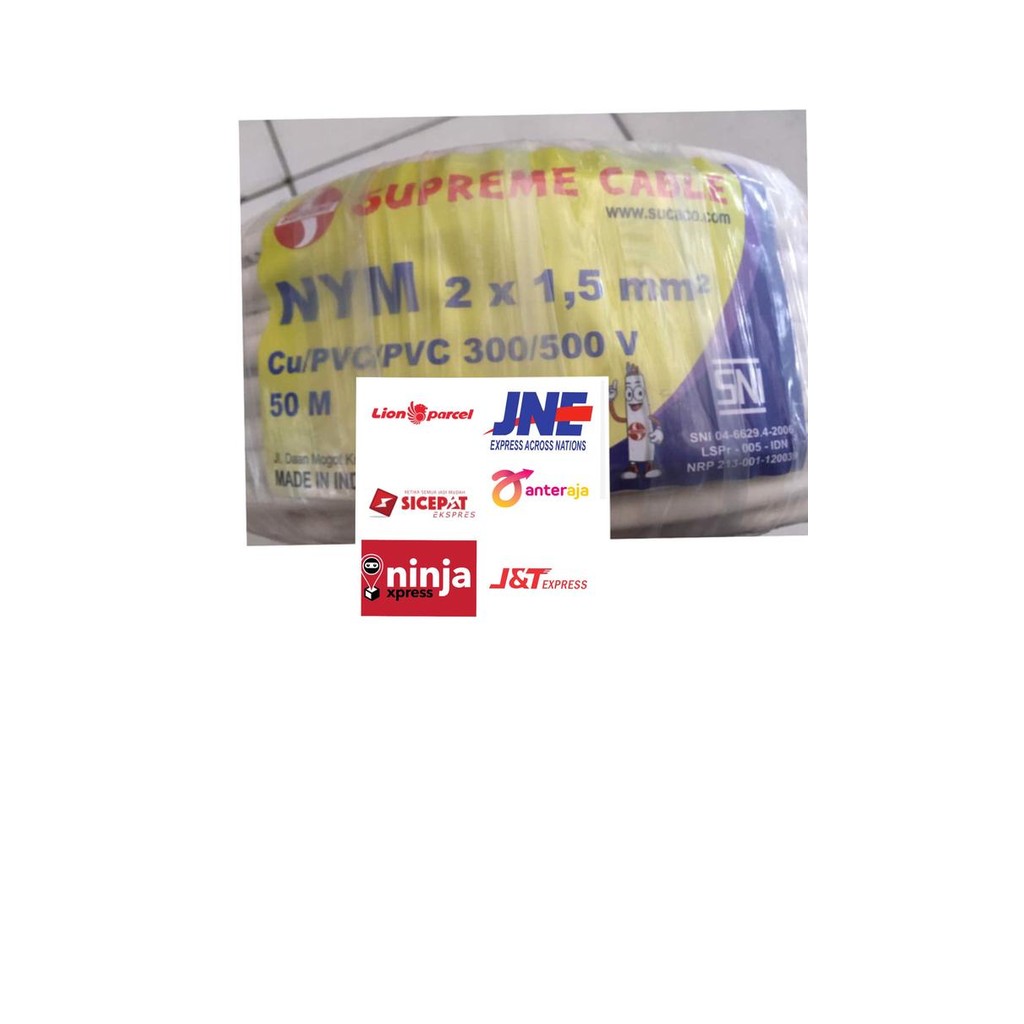 Kabel Supreme 2X1,5 2X1.5 Nym Kabel Kawat Non Serabut Khusus Ekspedisi