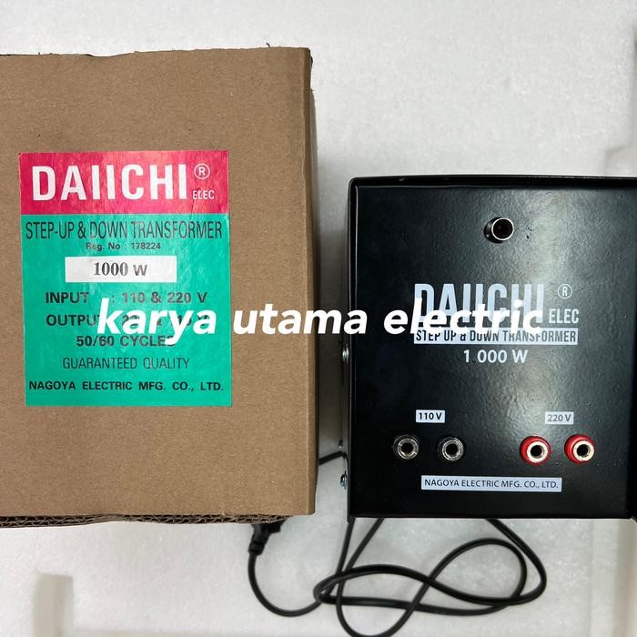 Trafo Step Down Daiichi 1000Watt Trafo Step Up And Down 1000Watt Daichi 220V 110V