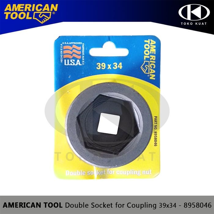 Ta_ Socket Coupling Nut Wrench 39X34 American Tool Double Sock - 8958046