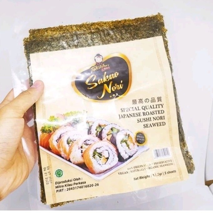 

Sushi Nori Seaweed Rumput Laut Panggang / Sushi Nori Sakao HALAL 5/10/20/50 Sheets/lembar