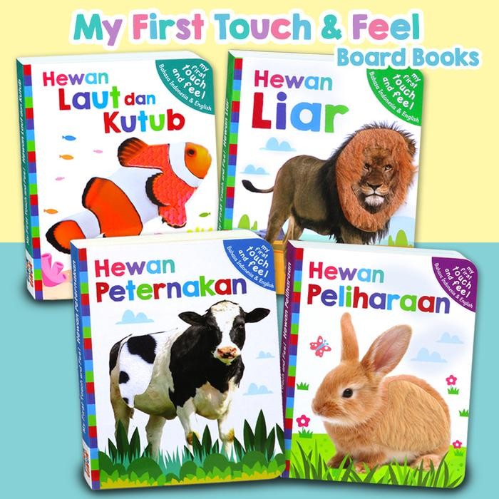 

My First Touch and Feel HEWAN Board Book - Buku Sens Bayi [GinukGinuk] *