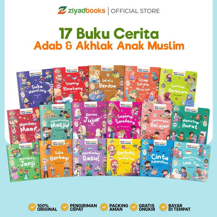 

(ISI 17 BUKU) Buku Cerita Islami Adab Anak - Seri Cerita Sebelum Tidur: Adab dan Akhlak Anak Muslim