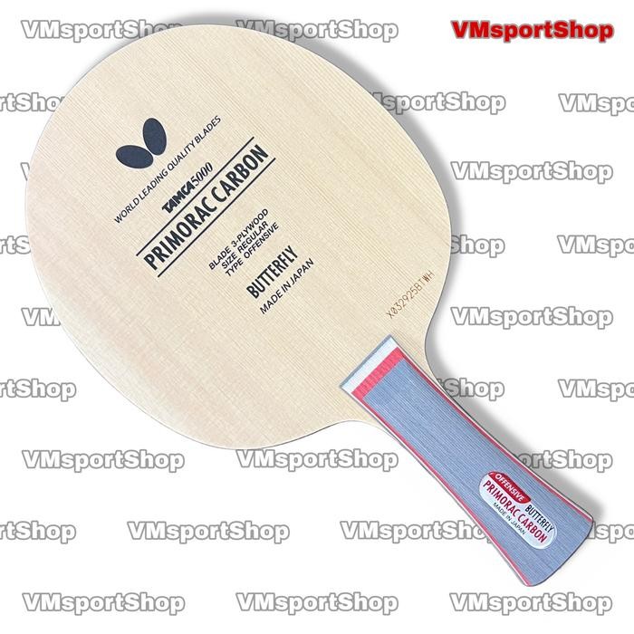 PREMIUM Butterfly Primorac Carbon - Kayu Blade Bat Bet Pingpong Tenis Meja