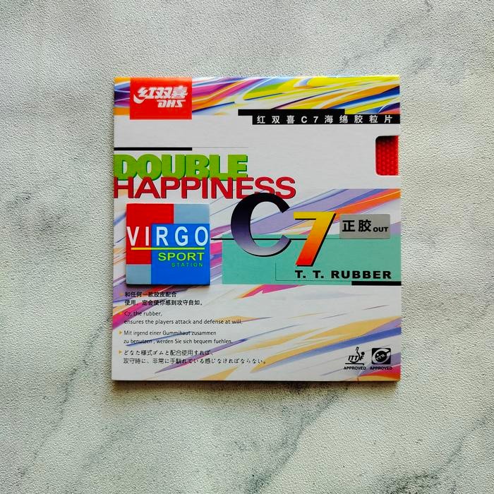 PREMIUM DHS C7 Bintik spon karet bat bet pingpong dhs c 7 100%Original