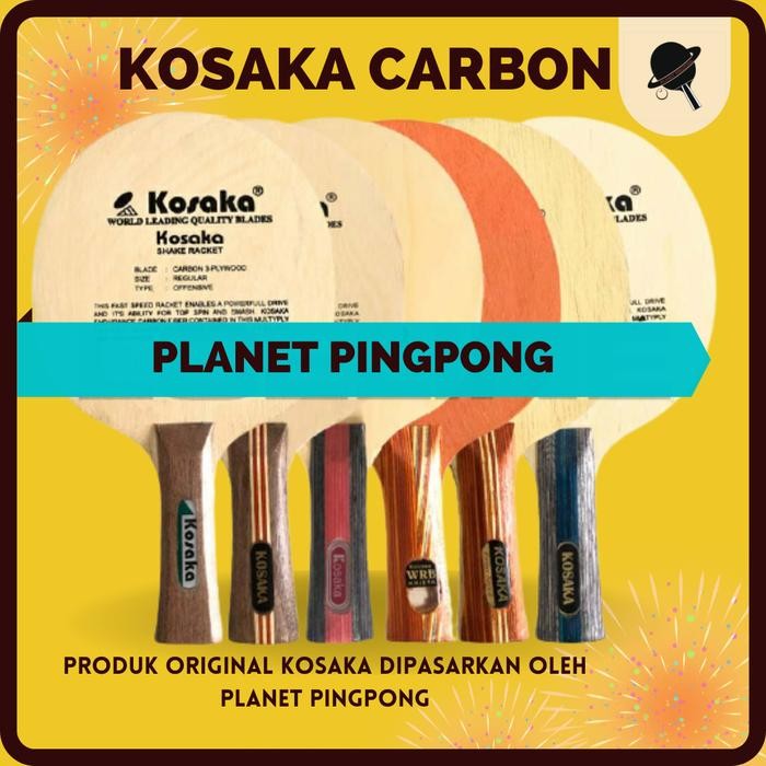 PREMIUM Kosaka Carbon kayu bet blade bat pingpong tenis meja terbaik