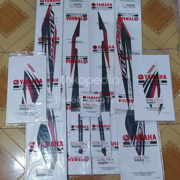 PREMIUM Striping Stiker Set Yamaha Mio GT Hitam Black Metallic 2014 Original