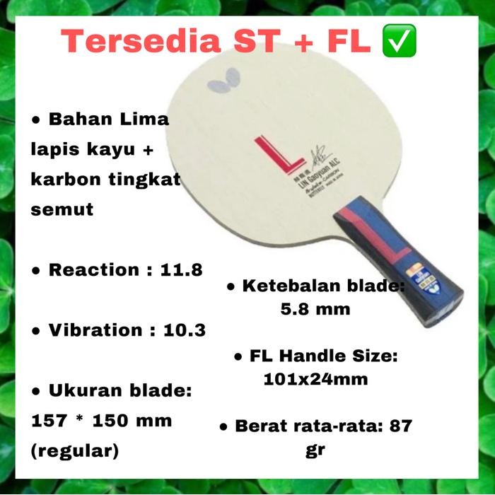 PREMIUM Butterfly Lin Gaoyuan ALC Replica Bet Tenis Meja Termurah