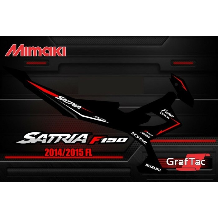 PREMIUM Sticker STRIPING MOTOR SATRIA FU FACELIFT VARIASI RACING 2014 2015