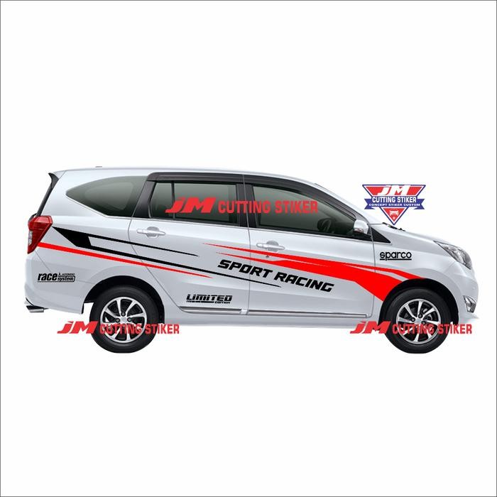 PREMIUM Stiker mobil sigra calya cutting stiker striping sport racing stiker list body samping calya