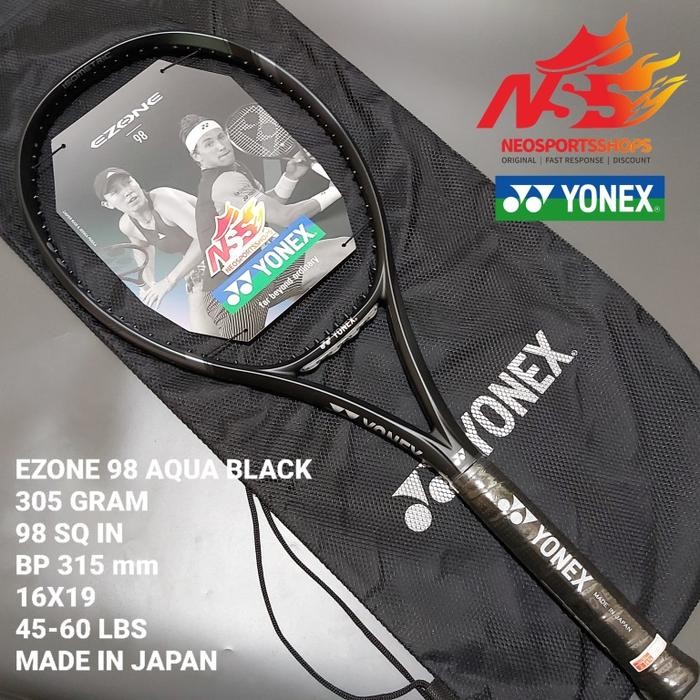 PREMIUM Raket Tenis Yonex Ezone 98 Aqua Black 2024 305 Gram Original